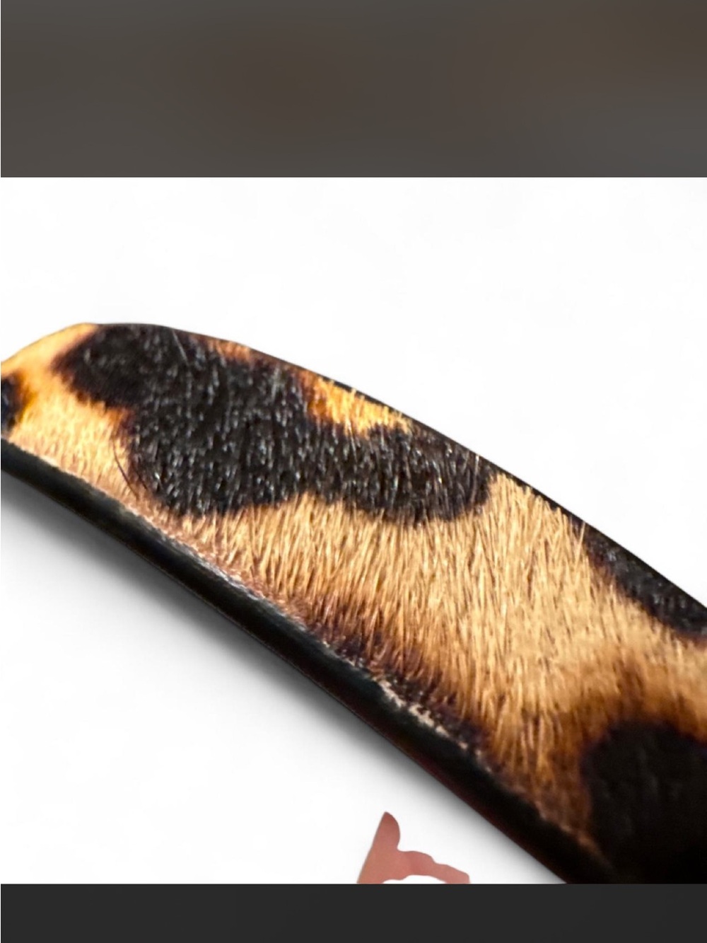J. Crew Leopard Print Thin Leather Belt in Tan and Black - Picture 3 of 5